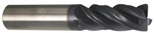 Accupro 95168343 Corner Radius End Mill 1/4" Dia, 3/4" LOC, 0.0150" Radius, 4 Flute, Solid Carbide