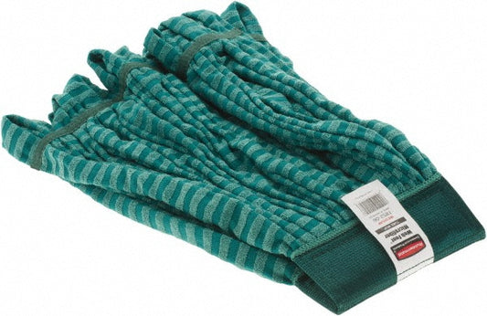 Rubbermaid FGT85206GR00 Web Foot Medium 20 OZ Microfiber Tube Wet Mop, 5" Headband, Green
