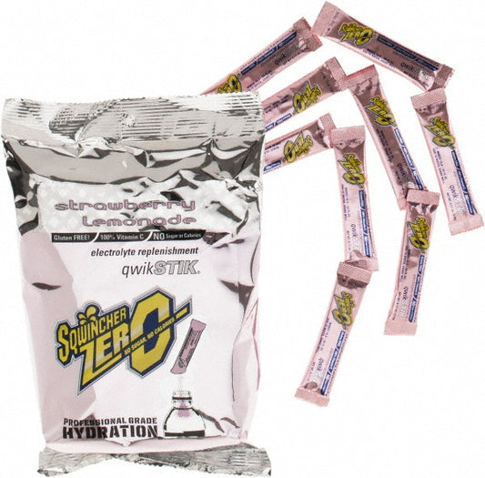 Sqwincher 159060099 Activity Drink 0.11 oz, Packet, Strawberry Lemonade, Powder, Yields 20 oz