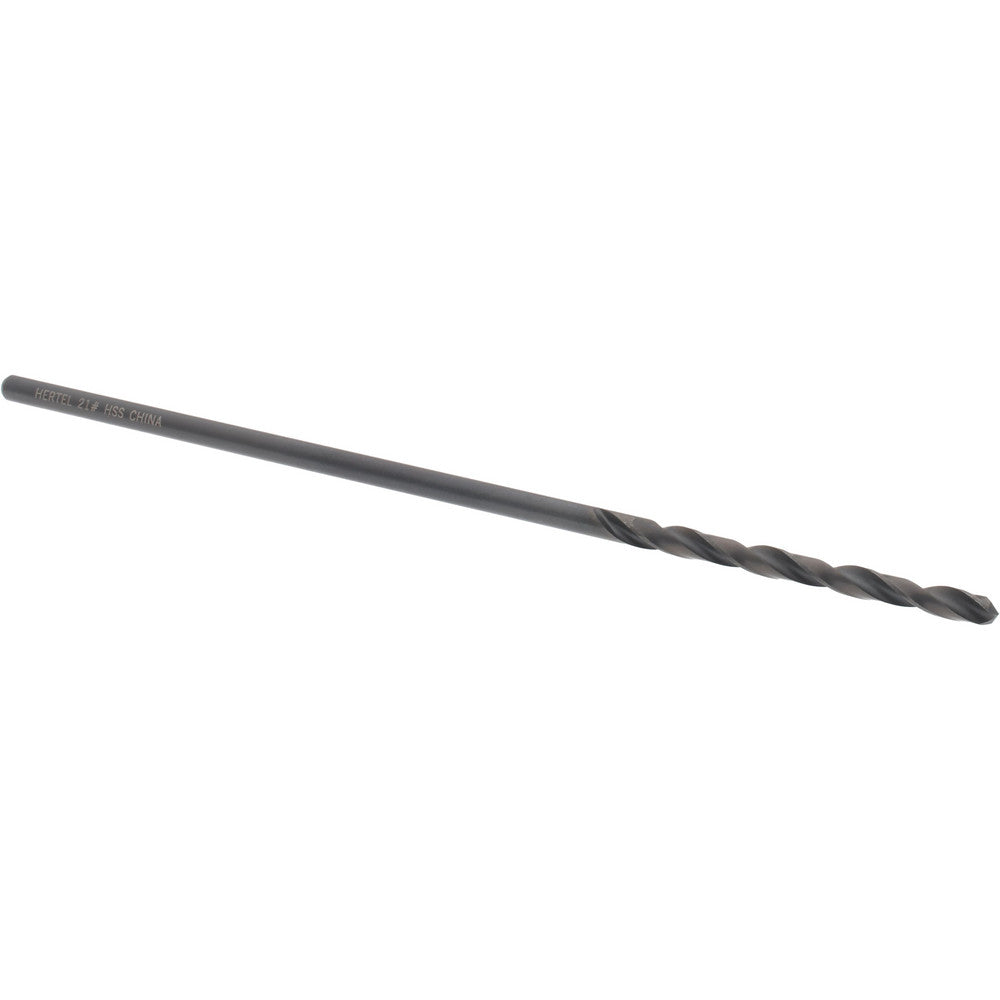 Hertel 906 21 Aircraft Extension Drill Bit #21, 135 &deg Point, High Speed Steel