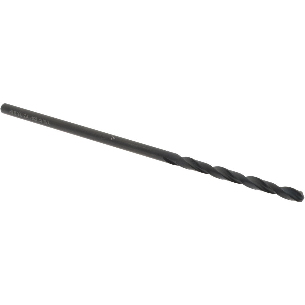 Hertel 906 7 Aircraft Extension Drill Bit #7, 135 &deg Point, High Speed Steel