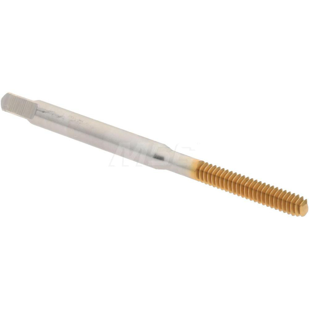Hertel K010315AS25 Thread Forming Tap #4-40 UNC, 2B & 3B Class of Fit, Bottoming Chamfer, High-Speed Steel, Titanium Nitride Finish