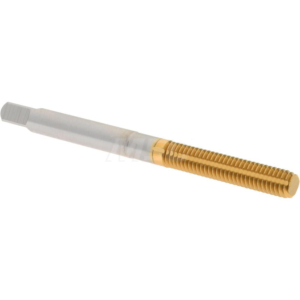 Hertel K010355AS25 Thread Forming Tap #10-32 UNF, Bottoming Chamfer, High-Speed Steel, Titanium Nitride Finish