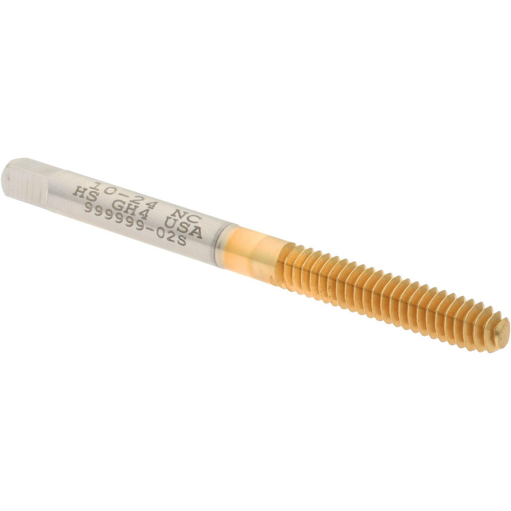 Hertel K010349AS85 Thread Forming Tap #10-24 UNC, Bottoming Chamfer, High-Speed Steel, TiCN Finish