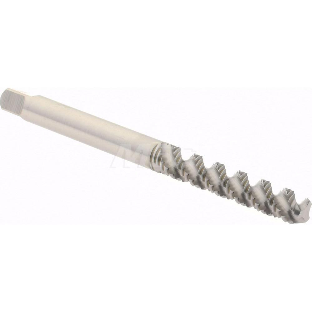 Hertel K008289AS Spiral Flute Tap #10-32, UNF, 3 Flute, Bottoming Chamfer, 2B Class of Fit, High-Speed Steel, Bright/Uncoated Finish