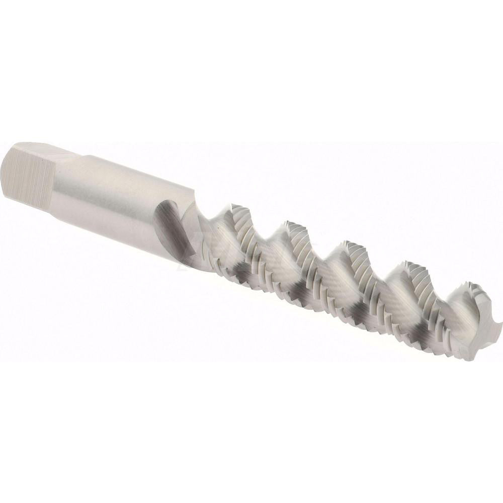 Hertel K008472AS Spiral Flute Tap 3/8-24, UNF, 3 Flute, Bottoming Chamfer, 3B Class of Fit, High-Speed Steel, Bright/Uncoated Finish