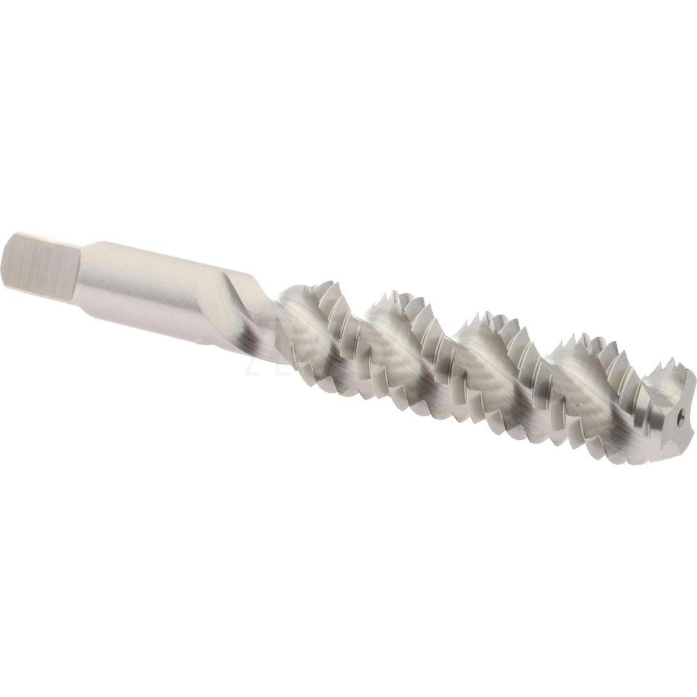 Hertel K008523AS Spiral Flute Tap 1/2-13, UNC, 3 Flute, Bottoming Chamfer, 3B Class of Fit, High-Speed Steel, Bright/Uncoated Finish