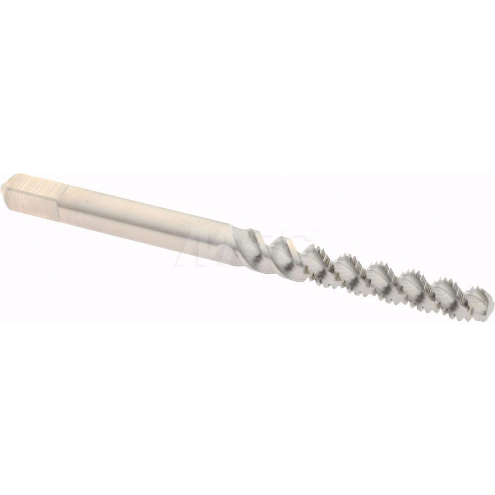 Hertel K027657AS Spiral Flute Tap M4x0.70, Metric Coarse, 3 Flute, Bottoming Chamfer, 6H Class of Fit, High-Speed Steel, Bright/Uncoated Finish