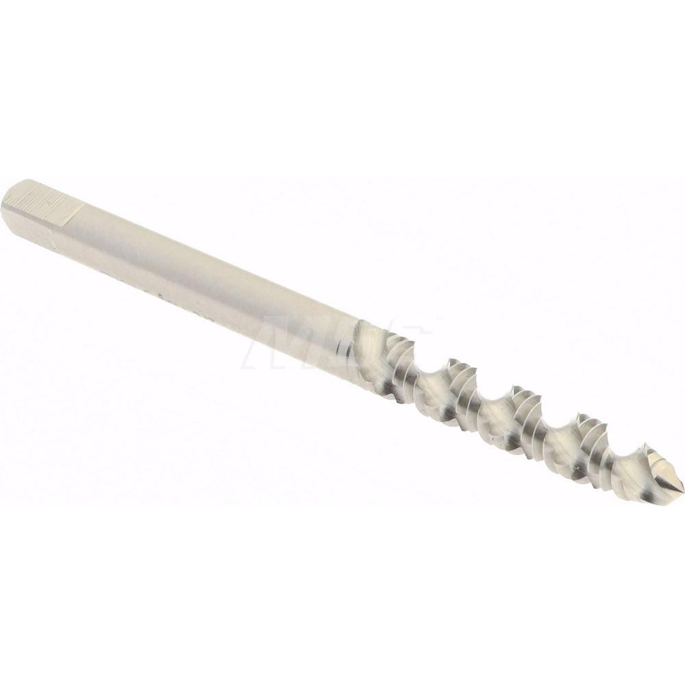 Hertel K008165AS Spiral Flute Tap #6-32, UNC, 2 Flute, Plug Chamfer, 2B Class of Fit, High-Speed Steel, Bright/Uncoated Finish