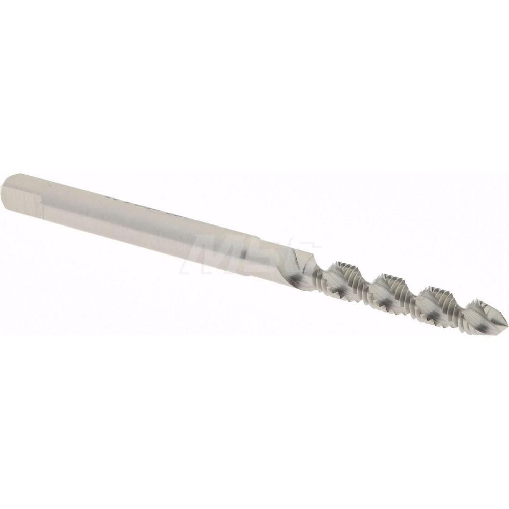 Hertel K027650AS Spiral Flute Tap M3x0.5, Metric Coarse, 2 Flute, Plug Chamfer, 6H Class of Fit, High-Speed Steel, Bright/Uncoated Finish