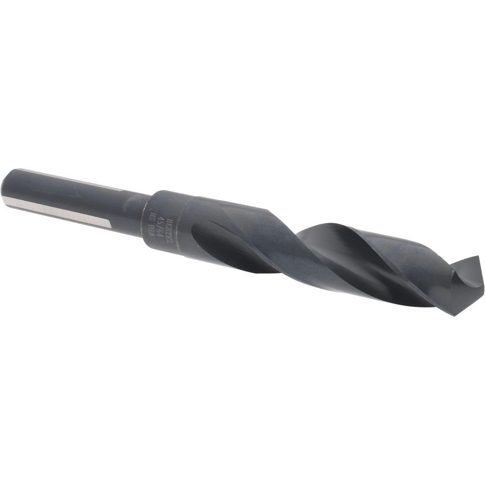Hertel 77428712 Reduced Shank Drill Bit 45/64'' Dia, 1/2'' Shank Dia, 118 °, High Speed Steel