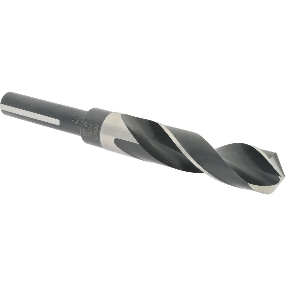 Hertel 77428738 Reduced Shank Drill Bit 47/64'' Dia, 1/2'' Shank Dia, 118 °, High Speed Steel
