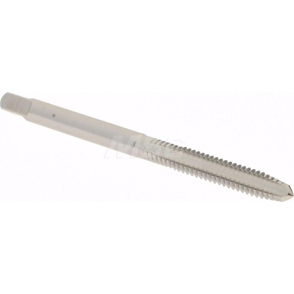 Hertel K014503AS Straight Flute Tap #6-32 UNC, 3 Flute, Plug Chamfer, High-Speed Steel, Bright/Uncoated Finish