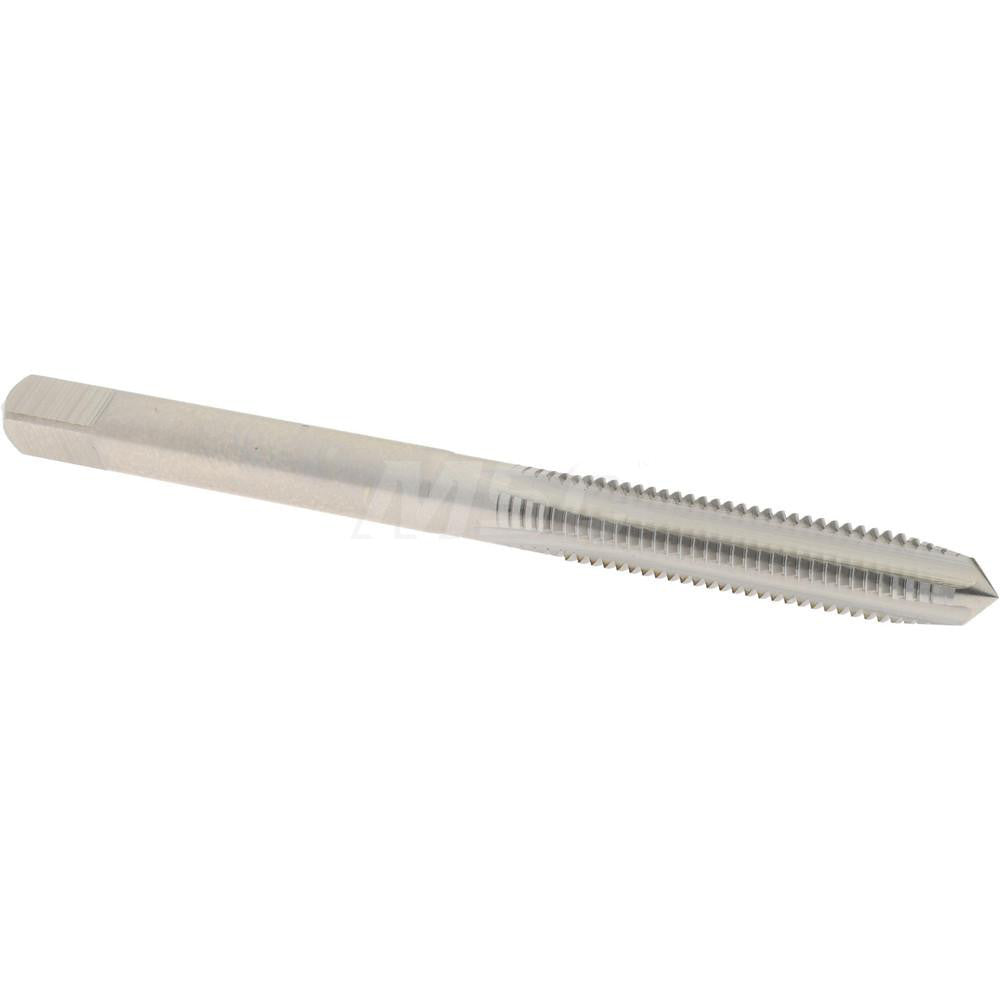 Hertel K014538AS Straight Flute Tap #10-32 UNF, 4 Flute, Plug Chamfer, High-Speed Steel, Bright/Uncoated Finish