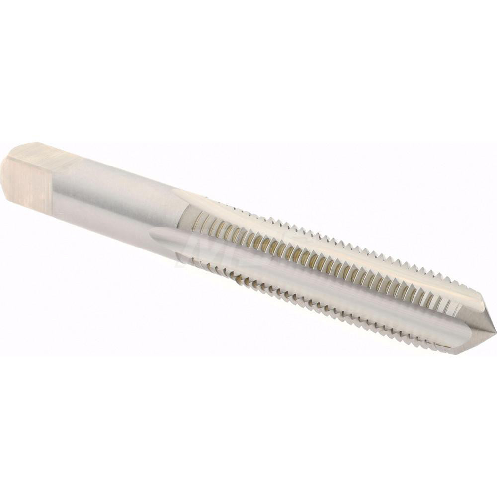 Hertel K027761AS Straight Flute Tap M10x1.25 Metric Fine, 4 Flute, Plug Chamfer, High-Speed Steel, Bright/Uncoated Finish