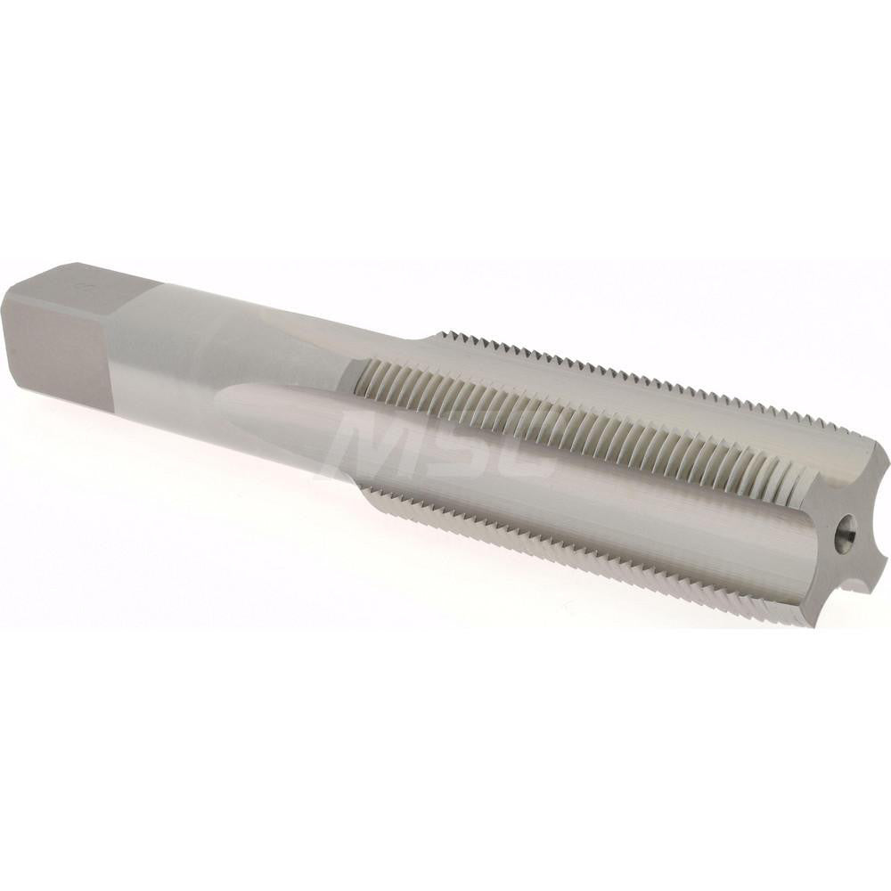 Hertel K027806AS Straight Flute Tap M22x1.5 Metric Fine, 4 Flute, Plug Chamfer, High-Speed Steel, Bright/Uncoated Finish