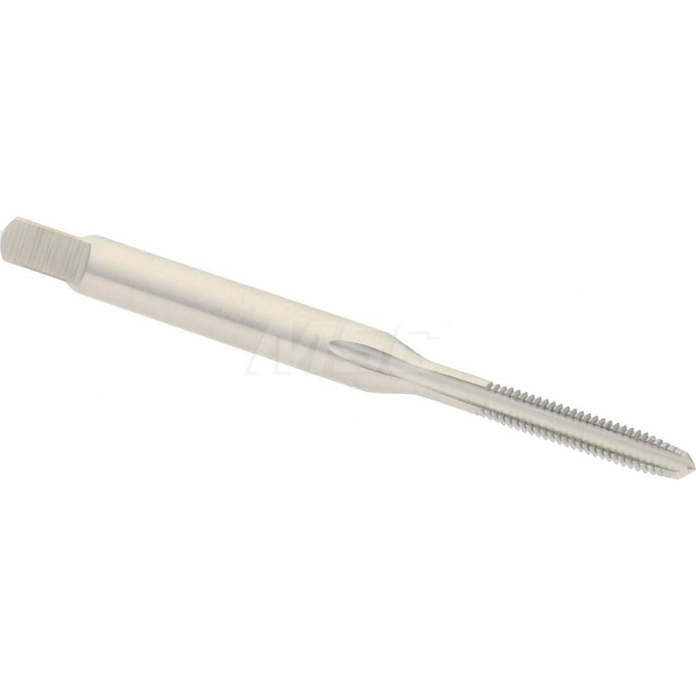 Hertel K008039AS Straight Flute Tap #2-56 UNC, 3 Flute, Plug Chamfer, 2B Class of Fit, High-Speed Steel, Bright/Uncoated Finish