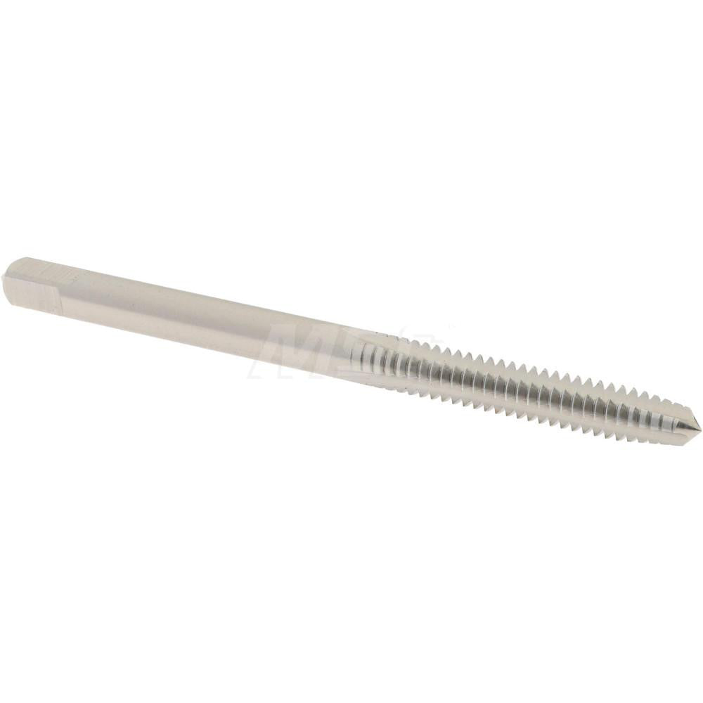 Hertel K008151AS Straight Flute Tap #6-32 UNC, 3 Flute, Plug Chamfer, 2B Class of Fit, High-Speed Steel, Bright/Uncoated Finish