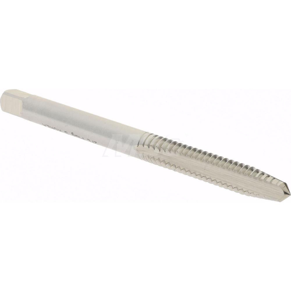 Hertel K008231AS Straight Flute Tap #10-24 UNC, 2 Flute, Plug Chamfer, High-Speed Steel, Bright/Uncoated Finish