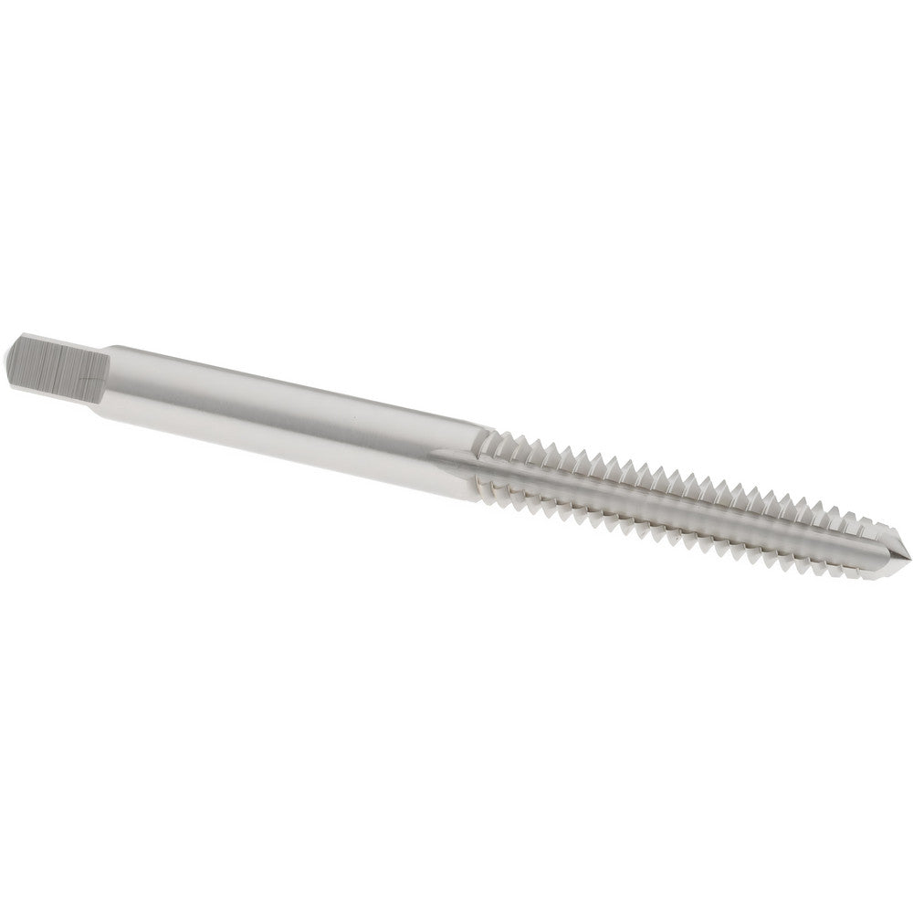 Hertel K008234AS Straight Flute Tap #10-24 UNC, 4 Flute, Plug Chamfer, 2B & 3B Class of Fit, High-Speed Steel, Bright/Uncoated Finish