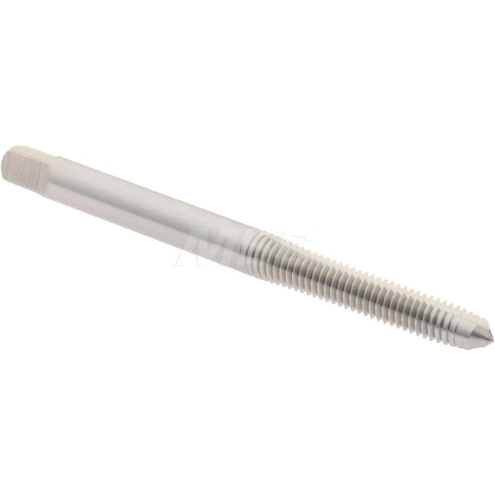 Hertel K008272AS Straight Flute Tap #10-32 UNF, 2 Flute, Plug Chamfer, 2B Class of Fit, High-Speed Steel, Bright/Uncoated Finish