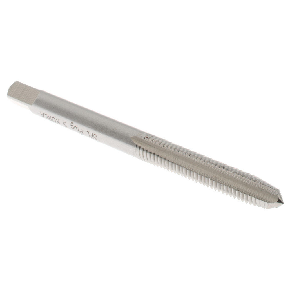 Hertel K008263AS Straight Flute Tap #10-32 UNF, 3 Flute, Plug Chamfer, 3B Class of Fit, High-Speed Steel, Bright/Uncoated Finish
