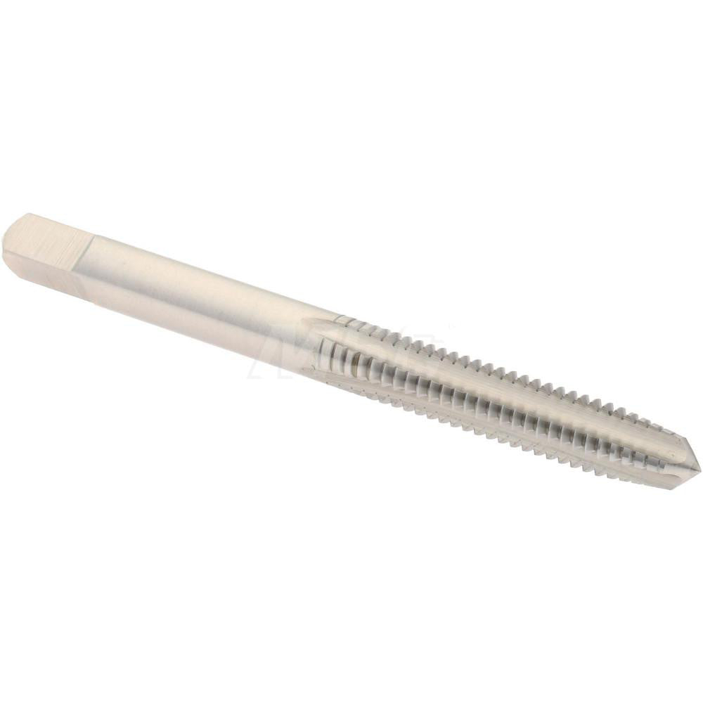 Hertel K008294AS Straight Flute Tap #12-24 UNC, 4 Flute, Plug Chamfer, 2B & 3B Class of Fit, High-Speed Steel, Bright/Uncoated Finish