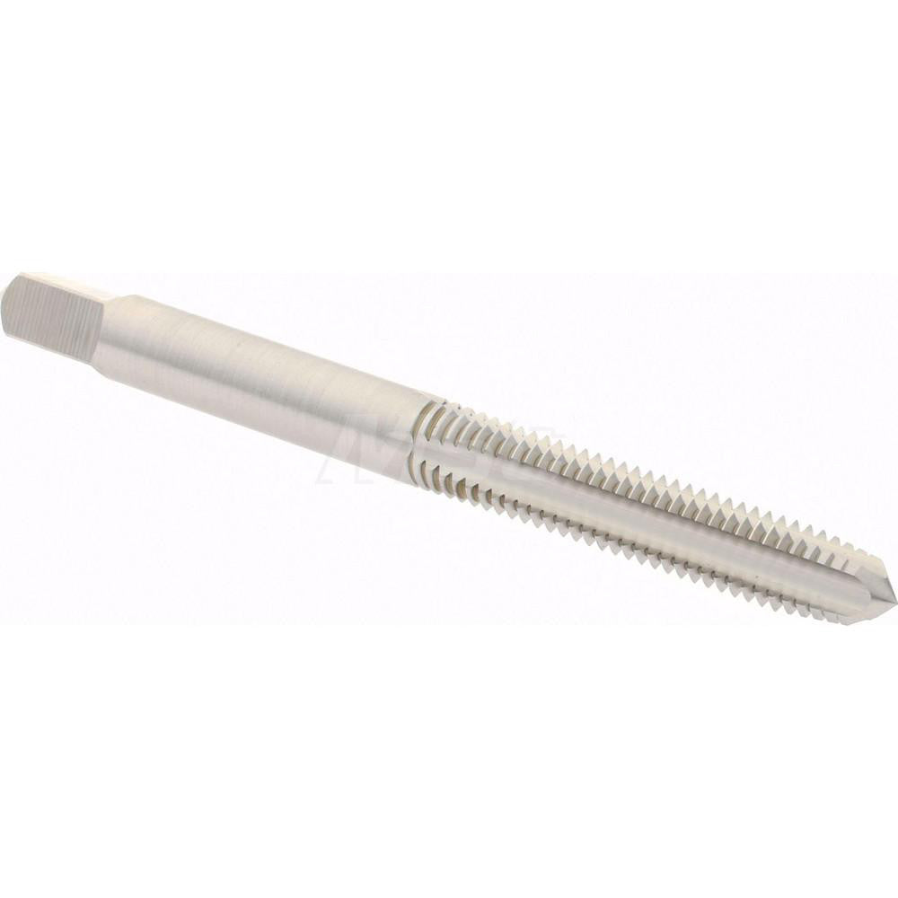 Hertel K008305AS Straight Flute Tap #12-28 UNF, 4 Flute, Plug Chamfer, 2B & 3B Class of Fit, High-Speed Steel, Bright/Uncoated Finish