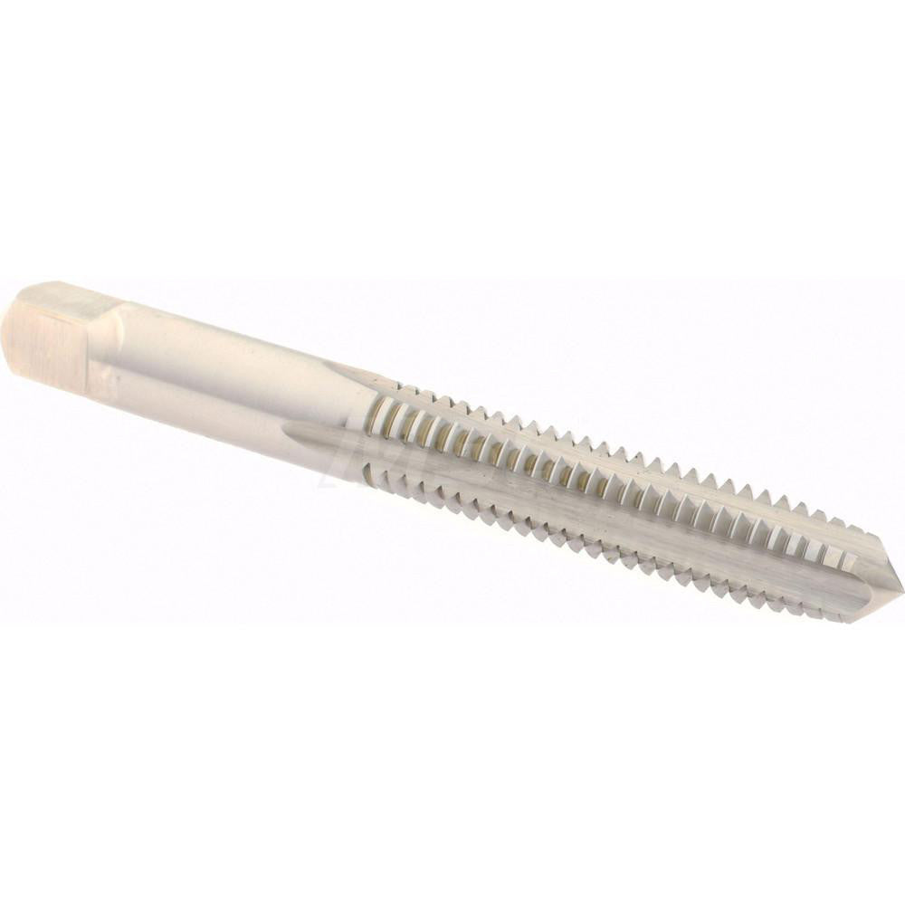 Hertel K008386AS Straight Flute Tap 5/16-18 UNC, 4 Flute, Plug Chamfer, 2B Class of Fit, High-Speed Steel, Bright/Uncoated Finish