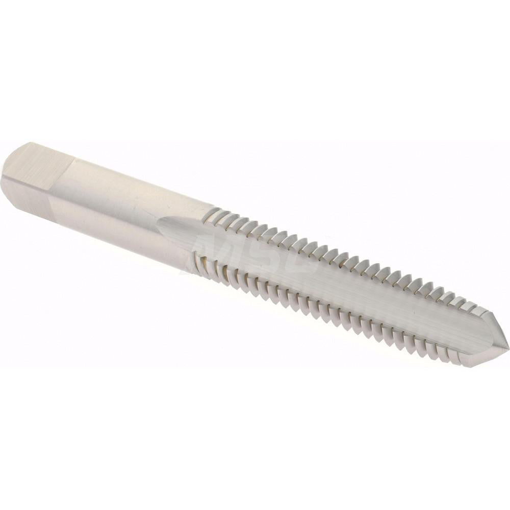 Hertel K008436AS Straight Flute Tap 3/8-16 UNC, 3 Flute, Plug Chamfer, 3B Class of Fit, High-Speed Steel, Bright/Uncoated Finish