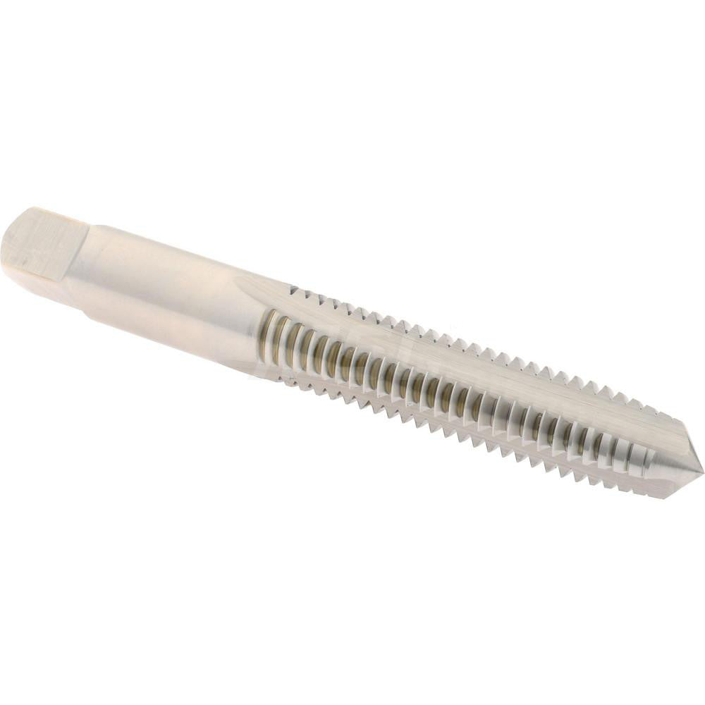 Hertel K011092AS Straight Flute Tap 3/8-16 UNC, 3 Flute, Plug Chamfer, 2B Class of Fit, High-Speed Steel, Bright/Uncoated Finish