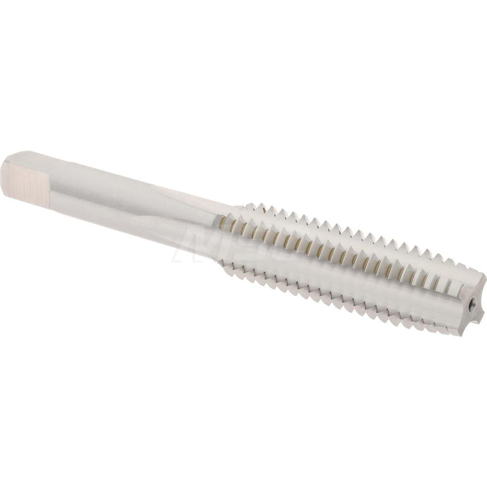 Hertel K008477AS Straight Flute Tap 7/16-14 UNC, 4 Flute, Plug Chamfer, High-Speed Steel, Bright/Uncoated Finish