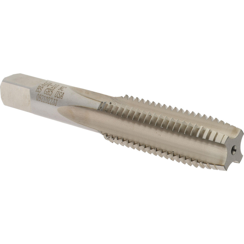 Hertel K008597AS Straight Flute Tap 3/4-10 UNC, 4 Flute, Plug Chamfer, 2B & 3B Class of Fit, High-Speed Steel, Bright/Uncoated Finish