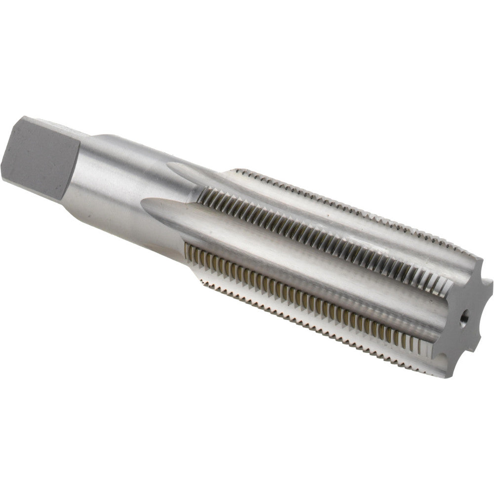 Hertel K008679AS Straight Flute Tap 1-3/8-12 UNF, 6 Flute, Plug Chamfer, 3B Class of Fit, High-Speed Steel, Bright/Uncoated Finish