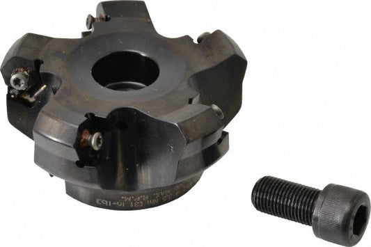 Kennametal 3747125 3" Cut Diam, 1" Arbor Hole, 4.5mm Max Depth of Cut, 45&deg Indexable Chamfer & Angle Face Mill