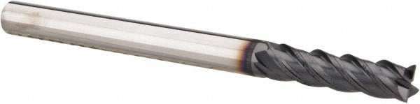 Kyocera SGS Precision Tools 70472 Square End Mill 3/16" Dia, 3/4" LOC, 4 Flute, Solid Carbide