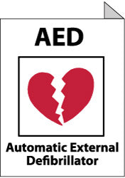 AccuformNMC TV15 Sign Rectangle, "AED - Automatic External Defibrillator"