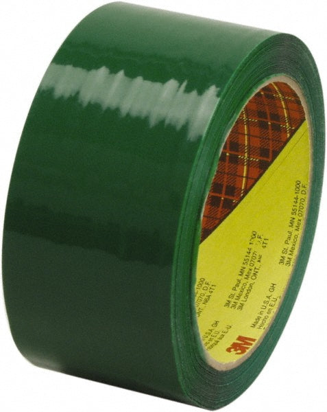 Scotch 7000123636 Packing Tape 2" Wide, Green, Rubber Adhesive