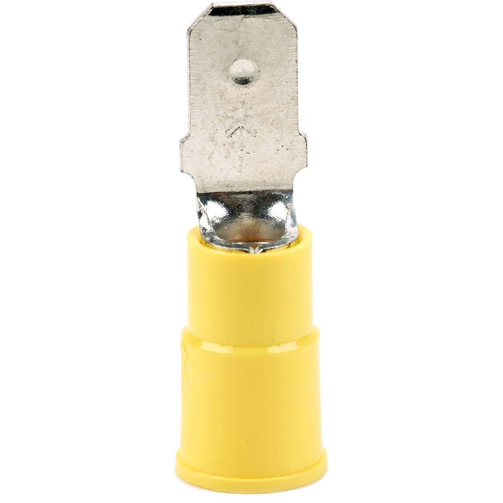3M 7010397415 Wire Disconnect Male, Yellow, Vinyl, 12-10 AWG, 1/4" Tab Width