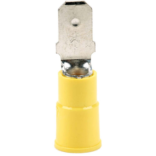 3M 7010397415 Wire Disconnect Male, Yellow, Vinyl, 12-10 AWG, 1/4" Tab Width