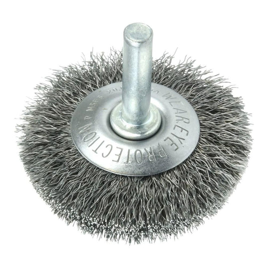 Weiler 17906 Wheel Brush 2" Wheel Dia, 3/8" Face Width, 0.0080" Wire Dia, Crimped