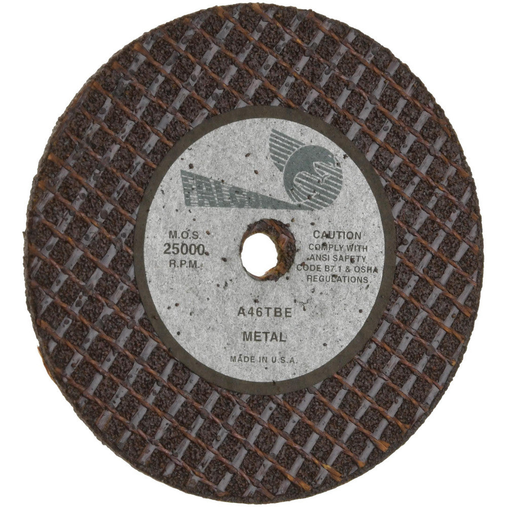 Falcon Abrasive Mfg. Inc. 2E33 Cut-Off Wheel 3" Dia, 1/8" Thick, 1/4" Hole, Aluminum Oxide