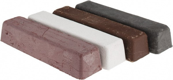 FORMAX MFG 515-6268 Buffing & Polishing Compound Emery, Rouge & Tripoli, Black, Brown, Red & White