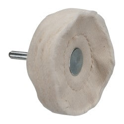 FORMAX MFG 515-7331 Mounted Loose Sewn Buffing Wheel 3" Dia, 3/4" Thick, 1/4" Shank Dia