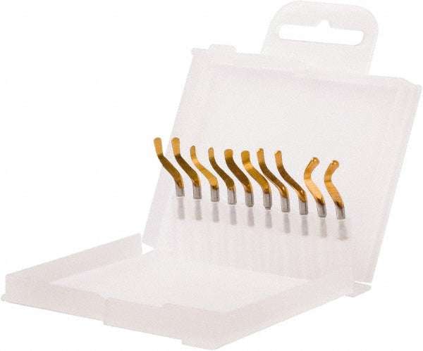 Shaviv 155-00258 Hand Deburring Tool Set 12 Pc, High Speed Steel