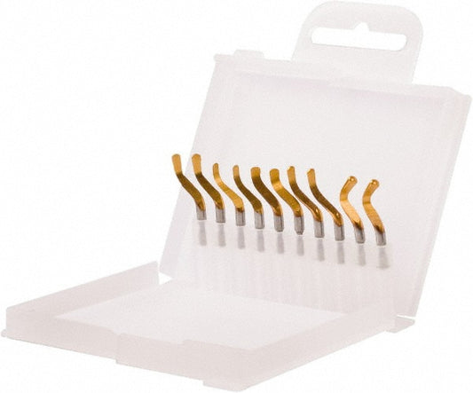 Shaviv 155-00258 Hand Deburring Tool Set 12 Pc, High Speed Steel