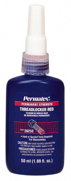 Permatex 26250 Threadlocker Red, Liquid, 50 mL, Bottle