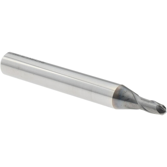 OSG 90100711 Ball End Mill 1/8" Dia, 3/16" LOC, 2 Flute, Solid Carbide