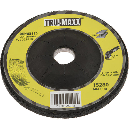 Tru-Maxx 620020 Depressed Center Wheel Type 27, 4" Dia, Aluminum Oxide