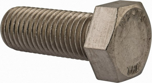 Value Collection 217427 Hex Head Cap Screw M20x2.5, 50.00 mm Length Under Head, Grade 18-8 & Austenitic Grade A2 Stainless Steel, Bright/Uncoated Finish